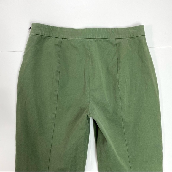 EVERLANE Everlane The Side-Zip Stretch Cotton Ankle legs Pant In Green - Picture 6 of 10